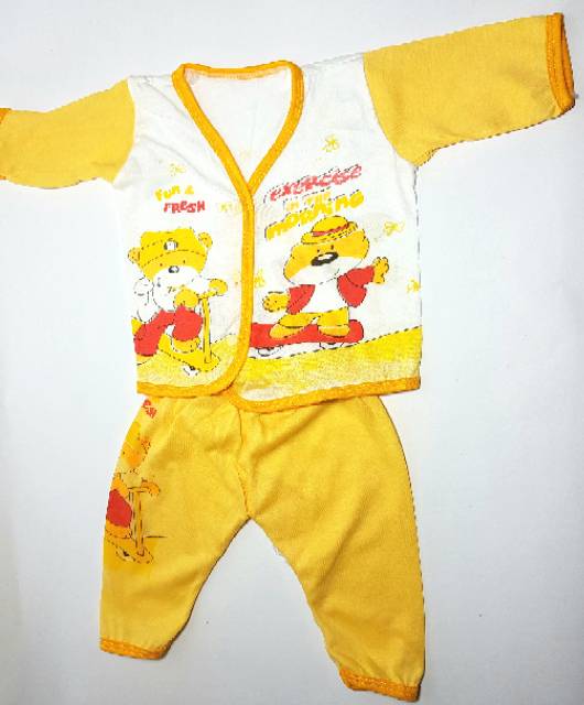 Setelan Baju Bayi Panjang Warna Warni S08