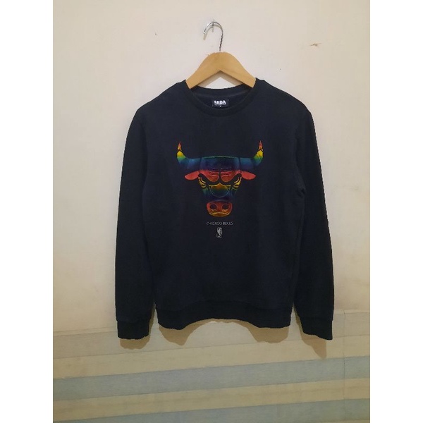 Crewneck Chicago Bulls Banteng pelangi Second / Thrift