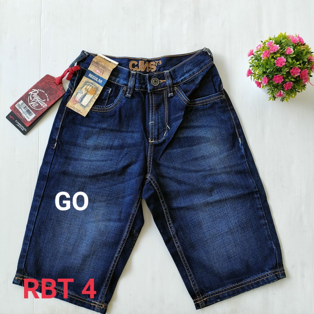 BB 27-R CARDINAL JEANS Celana Pria Celana Pendek Bermuda Casual Sobek Slimfit Reguler Fit Reguler