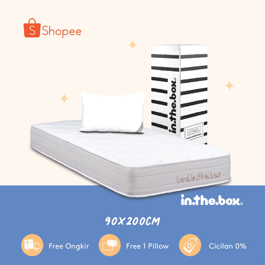 Kasur Spring Bed Inthebox Ukuran 90x200 Single Size Shopee Indonesia