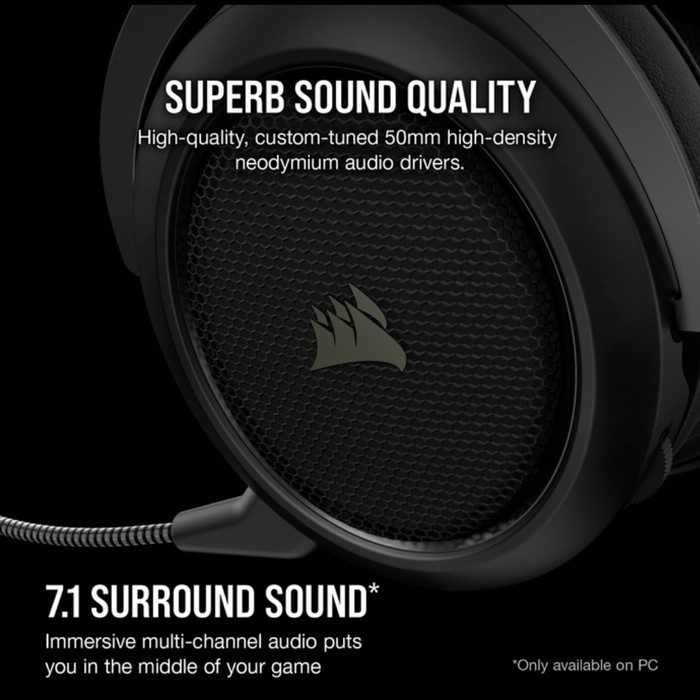 Corsair HS70 PRO Wireless Gaming Headset 7.1 Surround Sound - Carbon