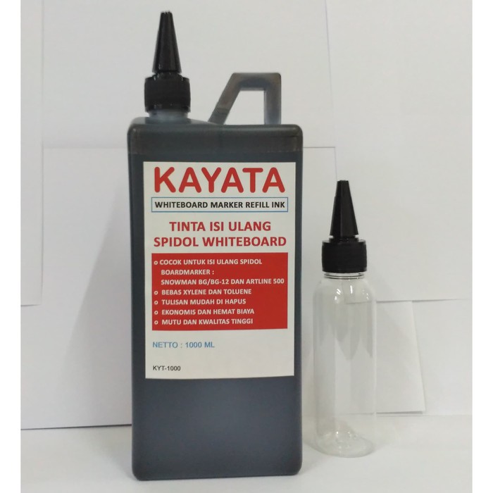 

Dijual Tinta spidol whiteboard refill Kayata murah dan berkualitas 1000 ML - Hitam Terbatas