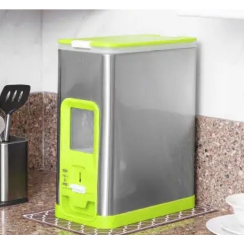rice box tempat beras eko 10 kg stainless steel rice dispenser