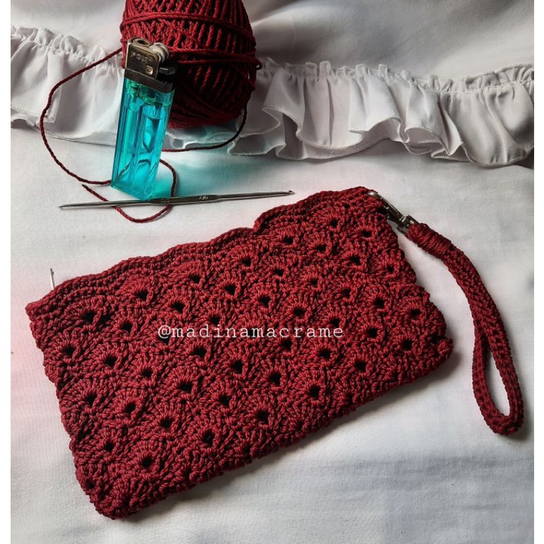 dompet rajut handmade dompet hp