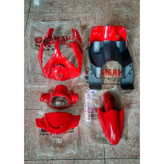 Body halus nouvo z merah cabe body depan nouvo z merah cabe set original yamaha