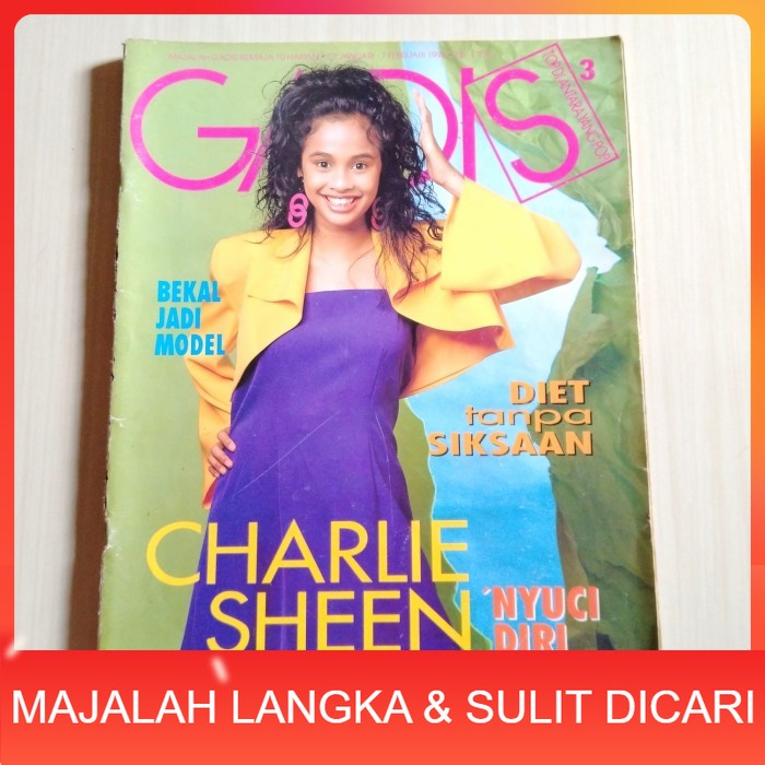 Majalah GADIS No.3 Jan 1992 MELLY MANUHUTU (RARE ITEM) Langka