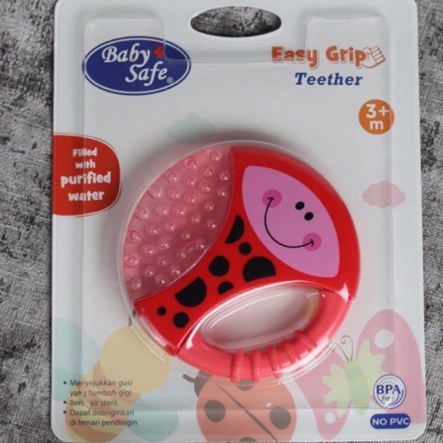 Baby Safe Easy Grip Cooling Teether With Purified Water TT002-Gigitan Bayi pereda nyeri Tumbuh Gigi