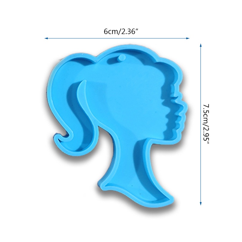 SIY  Human Head Series Epoxy Resin Mold Keychain Pendant Silicone Mould DIY Crafts Jewelry Casting Tool