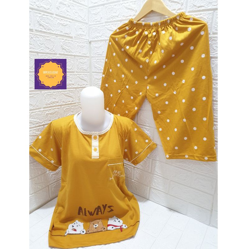 Baju tidur COD wanita tessa 3/4 import LD102 tipe1002-5