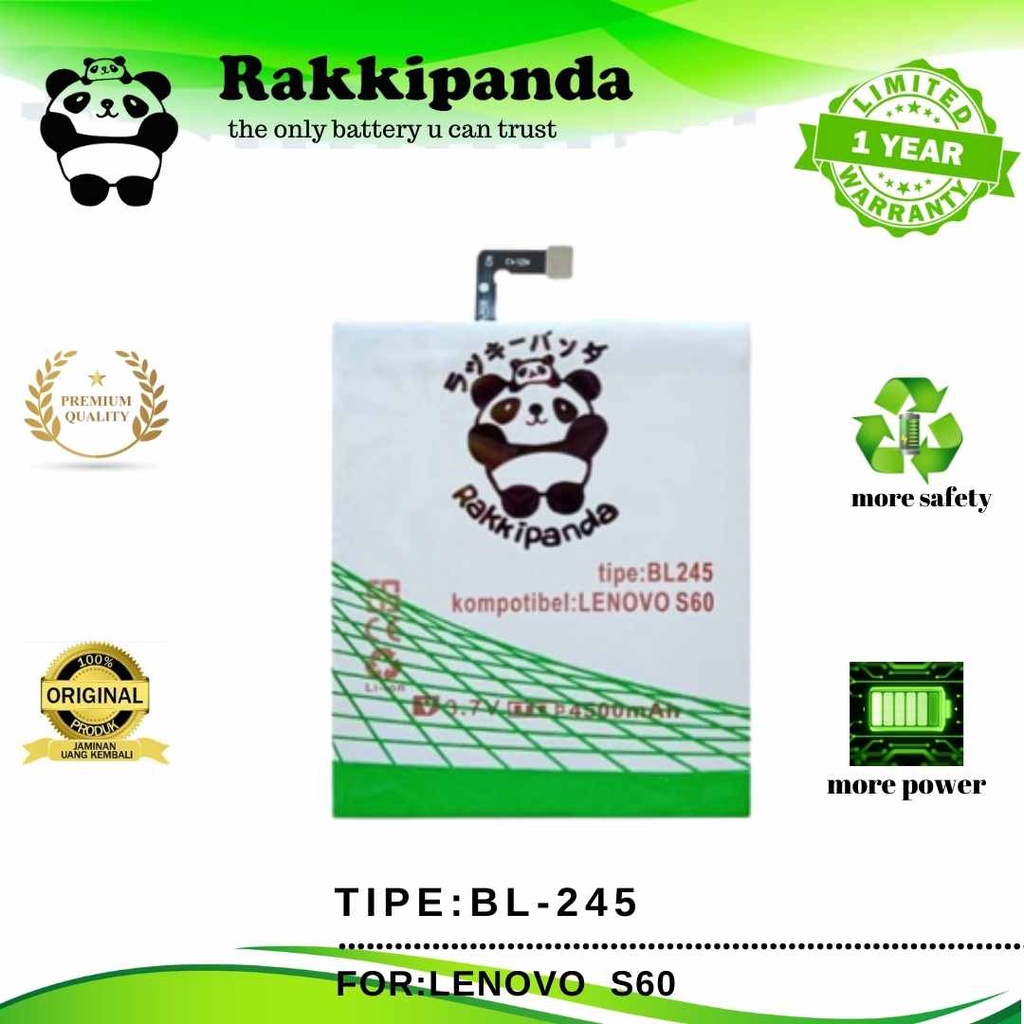 (R/K)- RakkiPanda - BL245 BL 245 Lenovo S60 Batre Batrai Baterai