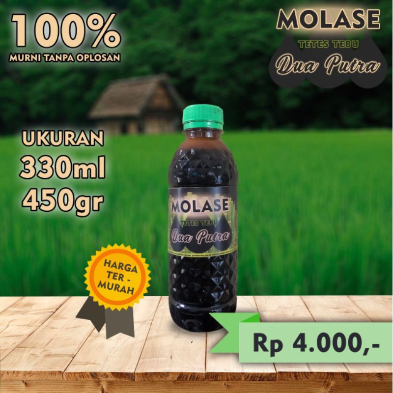 

tetes tebu molase 330ml / 450gr dua putra