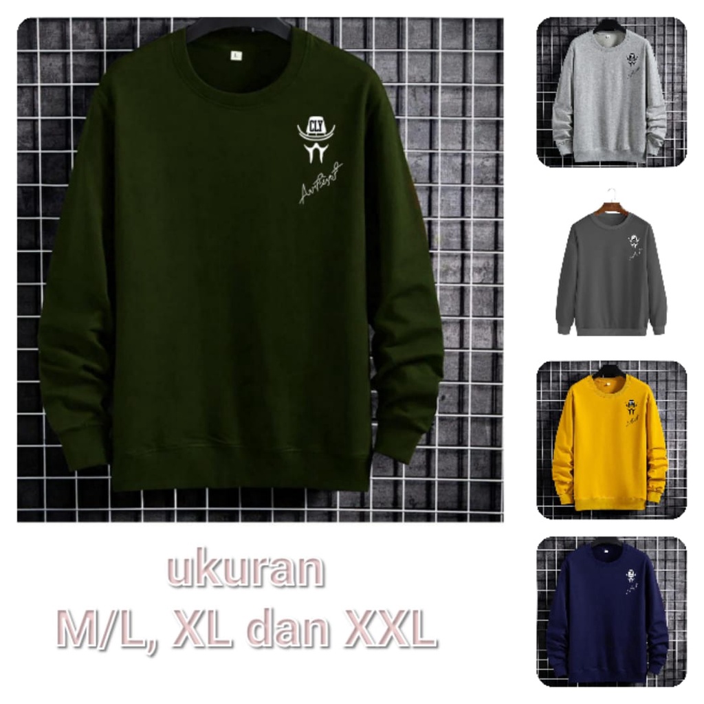 baju sweater CLY /  sweater crewneck / sweater kekinian / fashion pria - alipio fashion