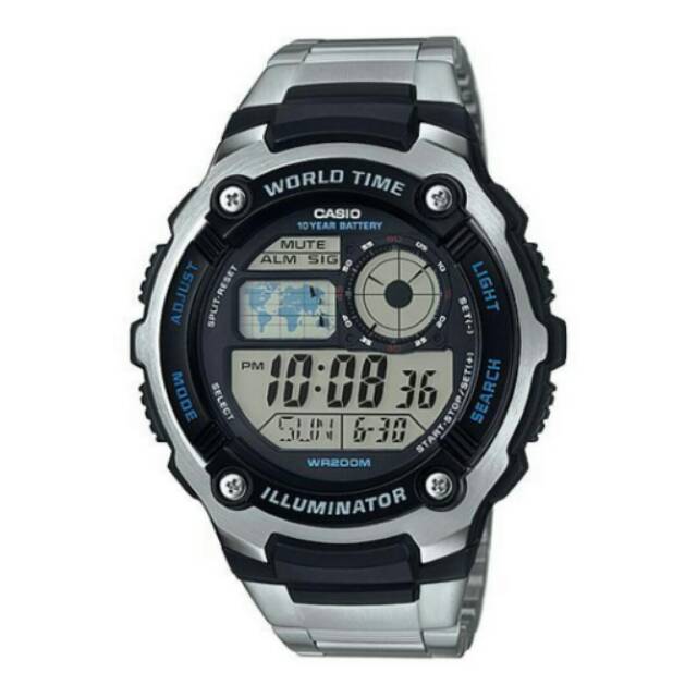 JAM TANGAN PRIA/ COWOK CASIO DIGITAL TERBARU RANTAI ORIGINAL GARANSI INTERNASIONAL TAHAN AIR EKEGANT