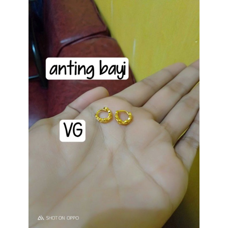 anting bayi lapis emas 24k