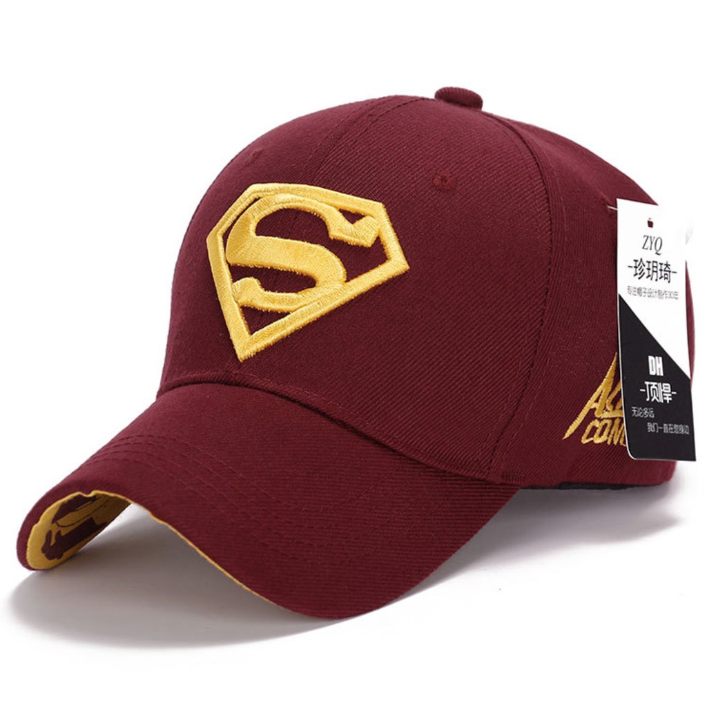 Topi Baseball Adjustable Motif Superman Untuk Pria Dan Wanita