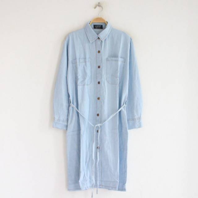 Pakaian Muslim Wanita | Atasan Tunik Jeans Gaby ,All Size