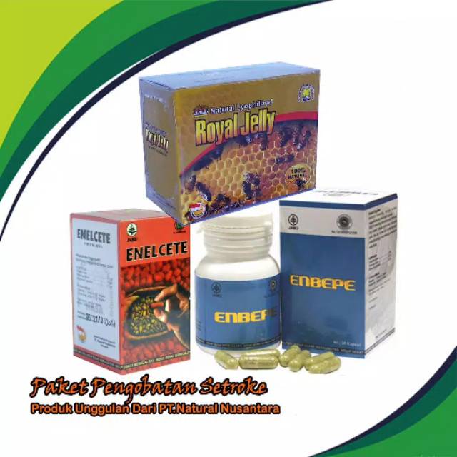 Paket PENGOBATAN Stroke / Struk NASA ENBEPE, LECITHIN, ROYAL JELLY NASAN