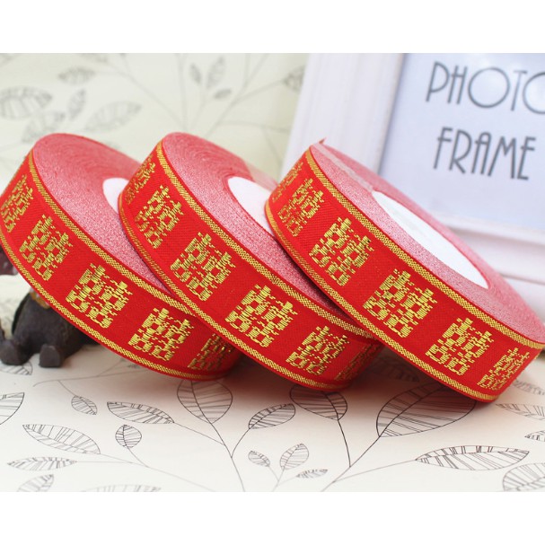 pita meter imlek sangjit acara wedding pernikahan ribbon chinese