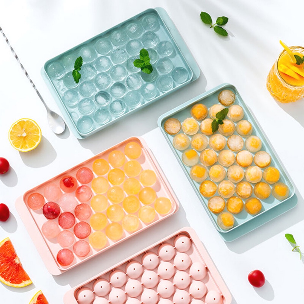 Ice Mold 18 cube  / Cetakan es batu 18 lubang hezagonal /Cetakan Es Batu Bulat  33 Round Ice Cube Tray