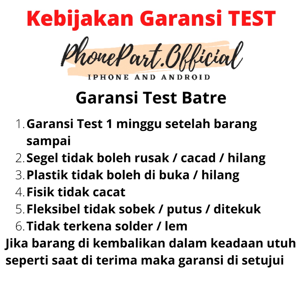 Baterai IPH 5 5G 5S 5C 5SE 6 6G 6 PLUS 6S 6S PLUS 7 7G 7 PLUS 8 8G 8 PLUS X 10 Battery Batre Batere Batrai