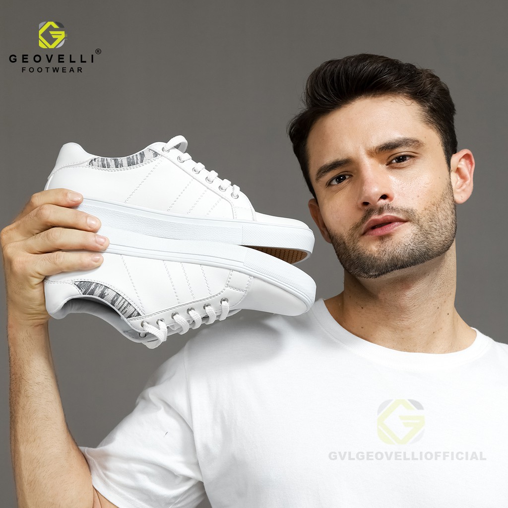 GEOVELLI | Sepatu Putih Sneakers Pria DISTRO BANDUNG Kualitas ORIGINAL High Quality