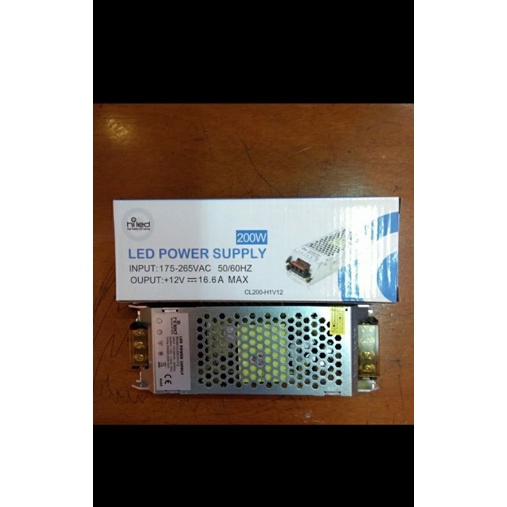 power supply dc 12vol 16,6amper input ac 175-265vol merek Hiled