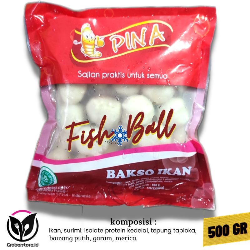 

Baso Ikan 250gr Pina bakso Ikan Fish Ball Frozen Food baso ikan rebus