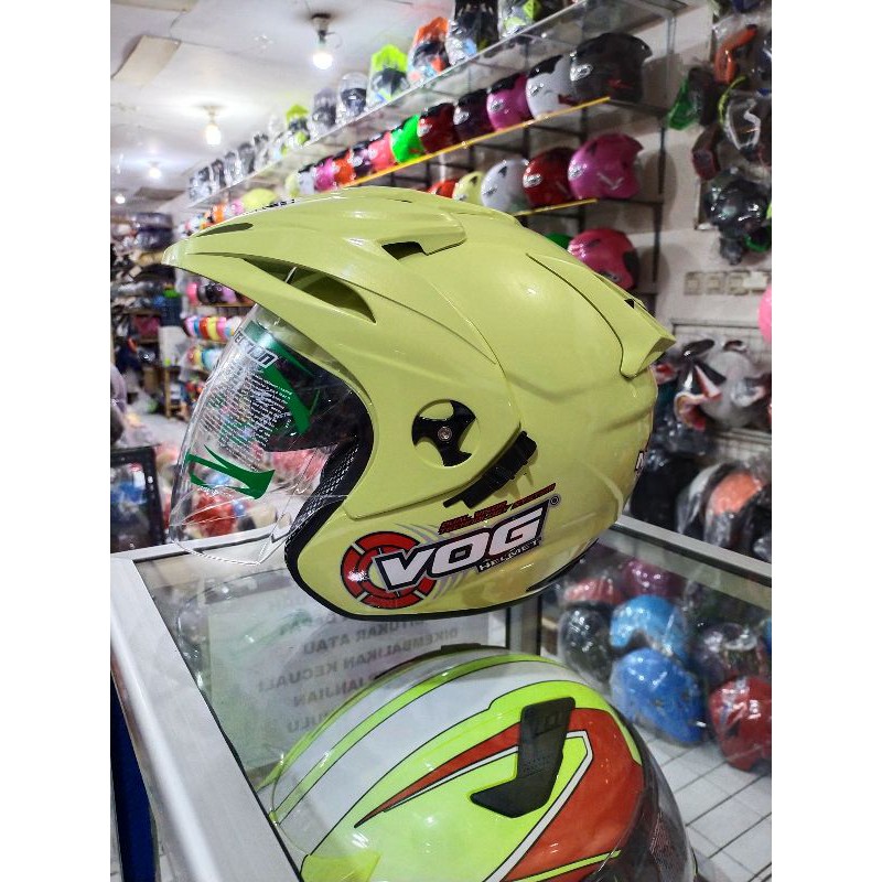 Helm vog navigator yellow double visor