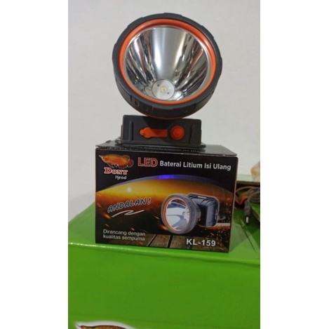 Senter Kepala DONY KL-159 Andalan /Headlamp Dony 10 Watt Cahaya Terang