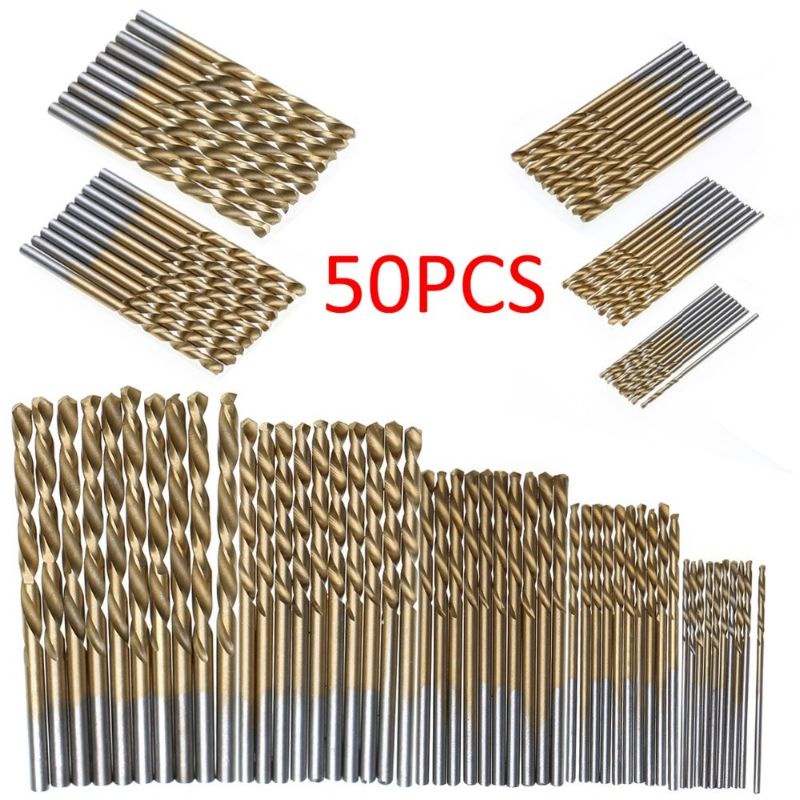 Mata Bor Mini Kecil Power Drill Bits Titanium Coated 1mm - 3mm - 50 PCS