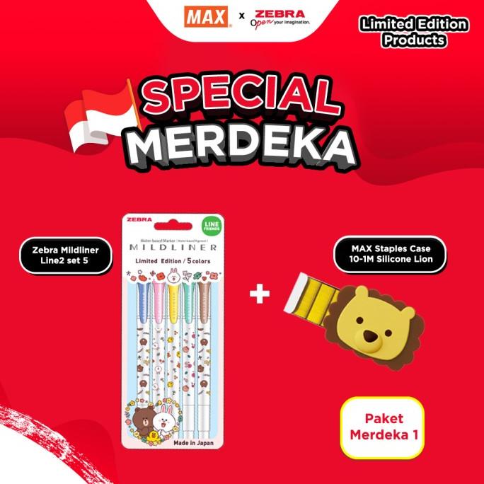 

PAKET ALAT TULIS - ZEBRA MILDLINER LINE X MAX STAPLES LION