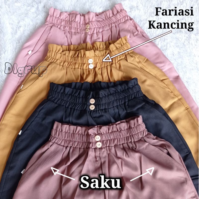 CELANA KULOT KANCING SIZE L DAN SIZE XL BB 40KG SAMPAI BB 70KG / CELANA KULOT KANCING MODEL KOREA / KULOT KOREAN STYLE/ KULOT TERBARU 2022 / LOOSE PANTS / KULOT HW / KOREA PANTS / SHOLIHATSTORE