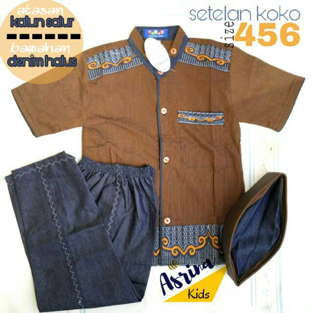 Setelan koko anak celana denim vizar