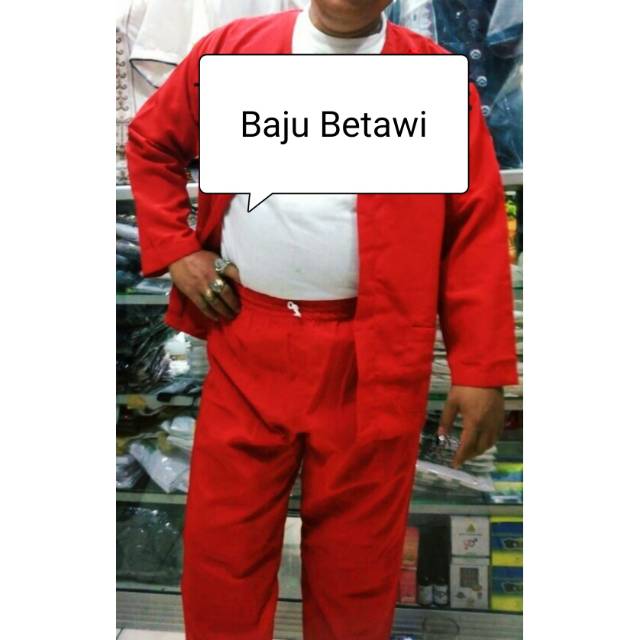 Baju Pangsi Setelan Betawi Adat Pakaian Daerah Dewasa Jawara