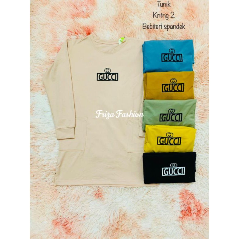 KAOS TUNIK WANITA TERBARU / KAOS TUNIK POLOS BORDIR