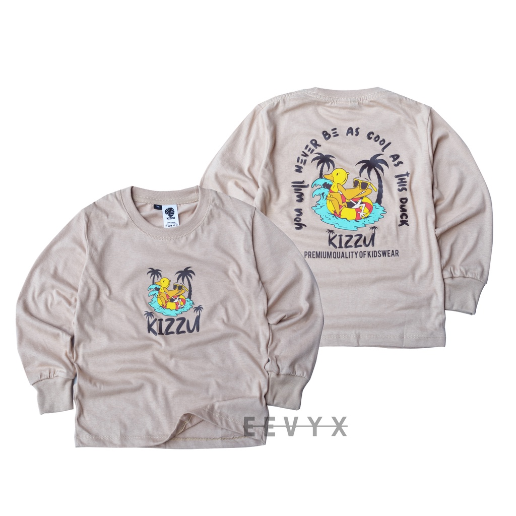 Kizzu Baju Kaos Anak Laki Laki Lengan Panjang Umur 1-12 Tahun - Duck Coksu - Eevyx Store