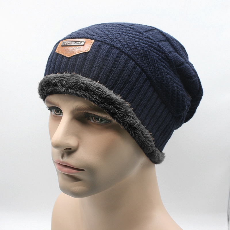 Song Ting Kupluk Wool Winter Beanie Hat - Biru