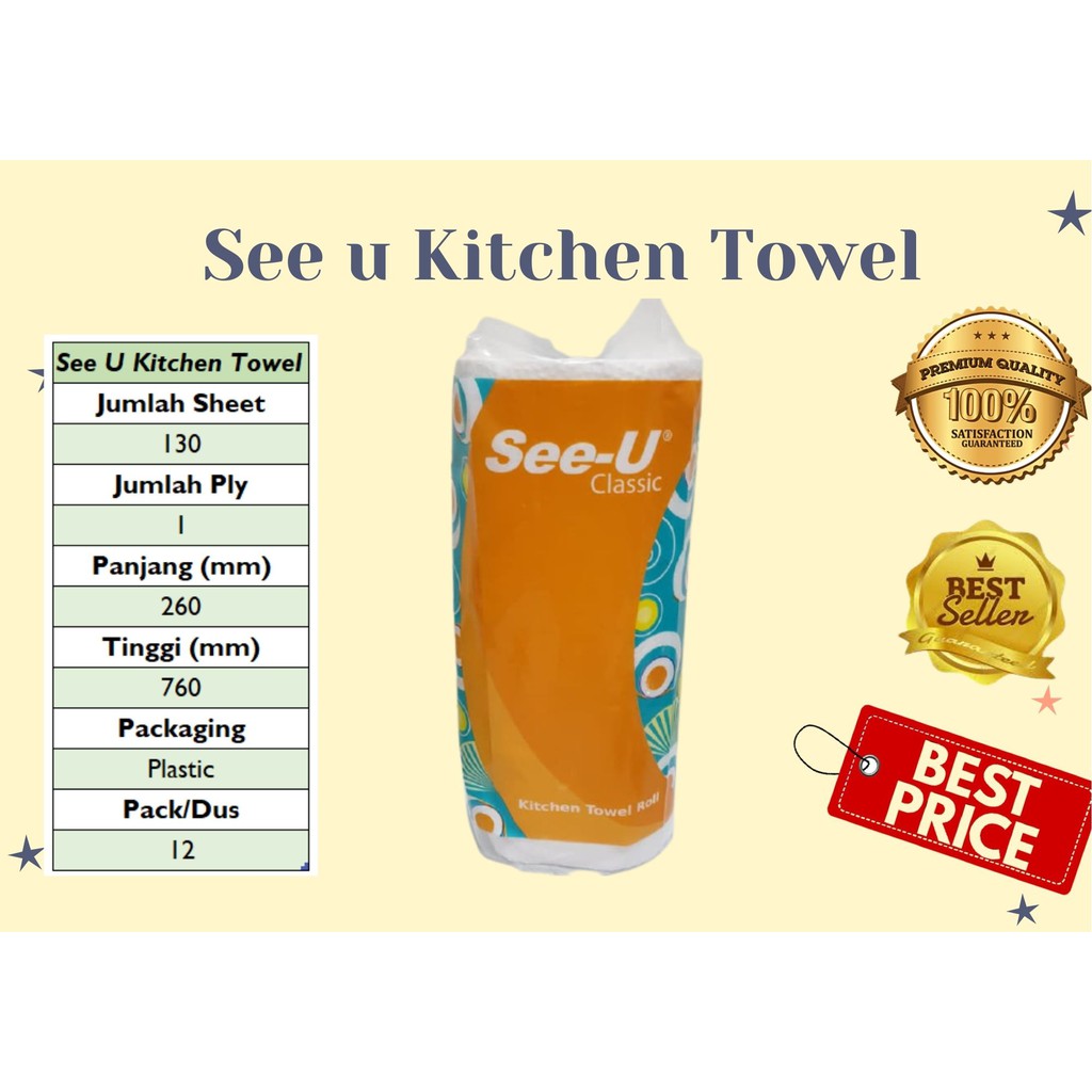 Tissue See u Kitchen Towel 1 Roll (130s)