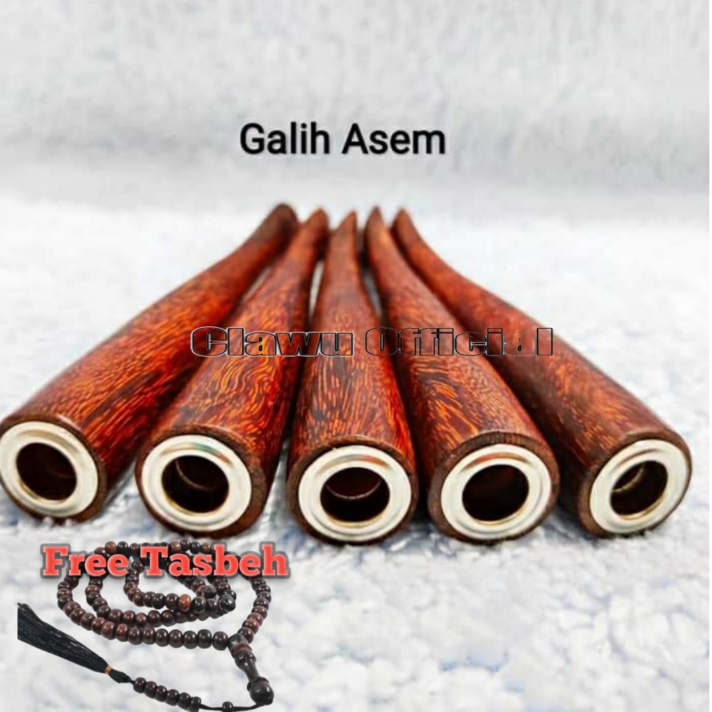 Pipa Once Galih Kayu Asem Gratis Tasbih Kayu CLW22