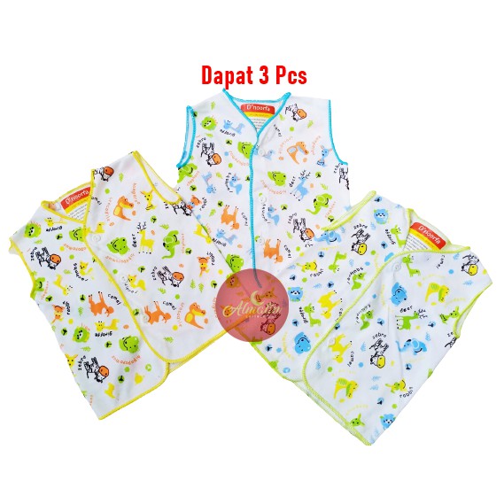 3 Pcs Baju Bayi Tangan KUTUNG New Born / Baju Bayi 0-6 bulan / Perlengkapan Bayi Baru Lahir / 3 PCS