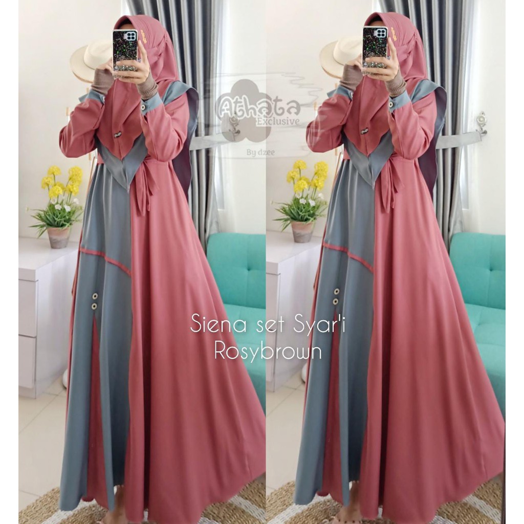 SIENA SET SYAR'I LD 100/ GAMIS CANTIK ORI ATHATA By DZEE
