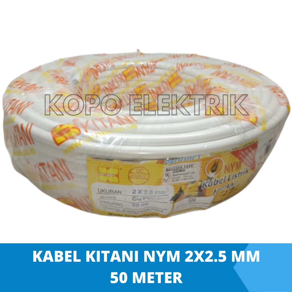 Kabel Listrik Kitani NYM 2x2.5 mm 50 Meter