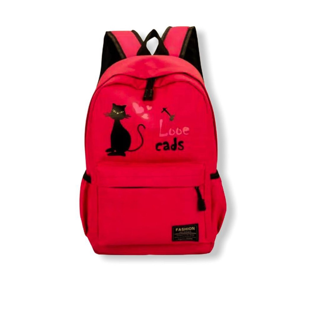 TAS RANSEL KUCING-TAS SEKOLAH ANAK-TAS MURAH KPOP- EVELYN - Tas Ransel Backpack Fashion