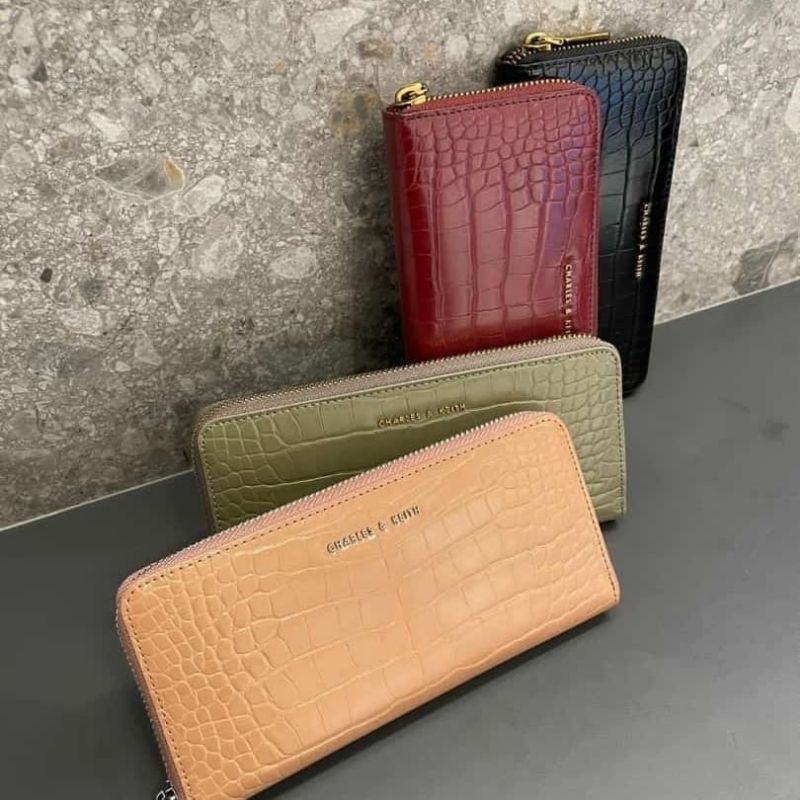 CK Snake Print Long Wallet