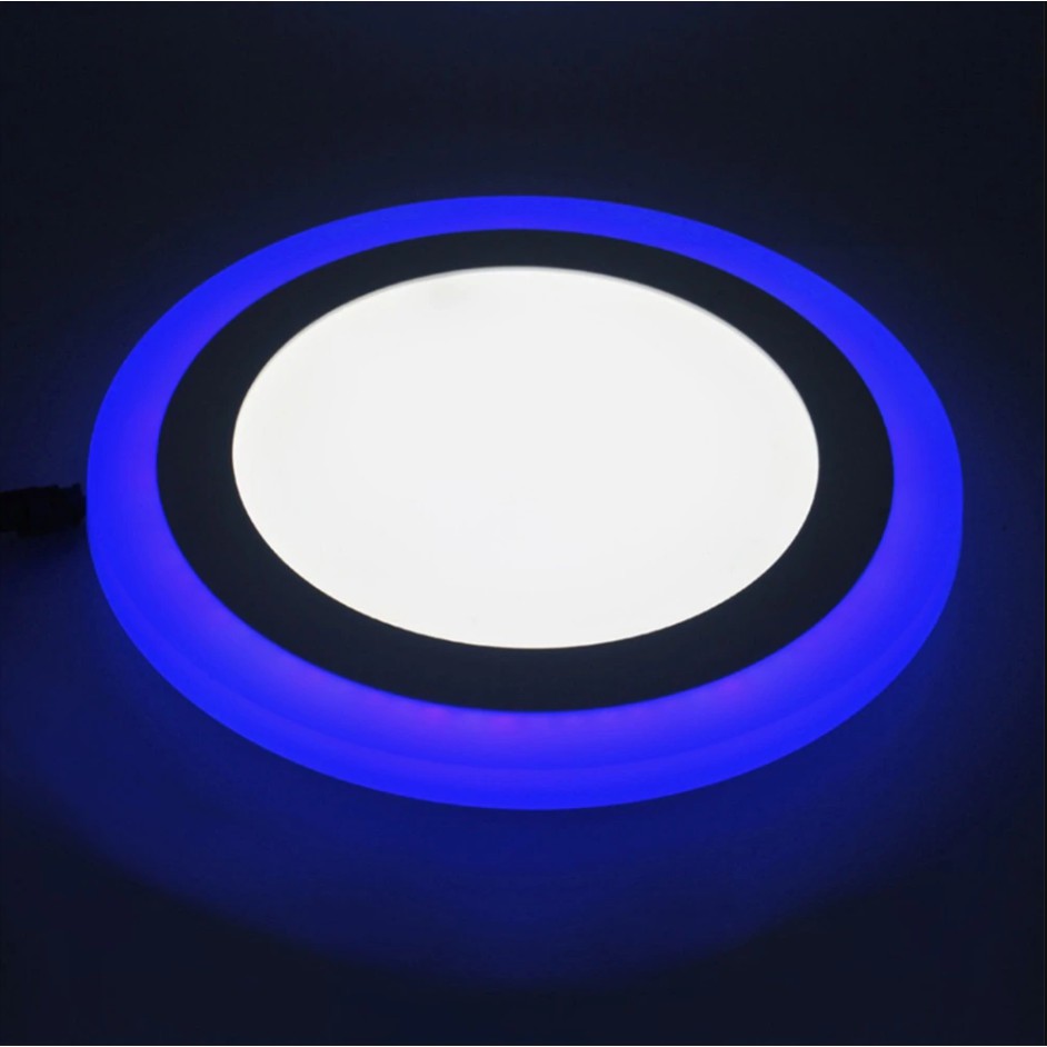 Lampu Downlight LED Panel 2 Warna 3 + 3 / 3+3 W Watt Inbow Putih + Biru / Putih + Warm White