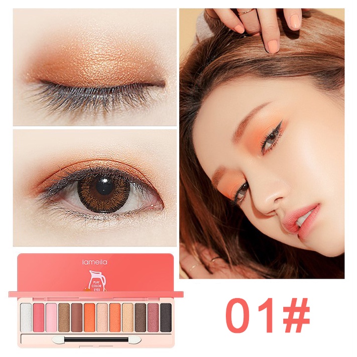 Lameila Eyeshadow Palette 12 warna | Lameila 1111