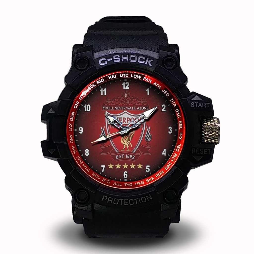 (EXCLUSIVE BOOSQU) JAM TANGAN LIVERPOOL LIST MERAH - 1