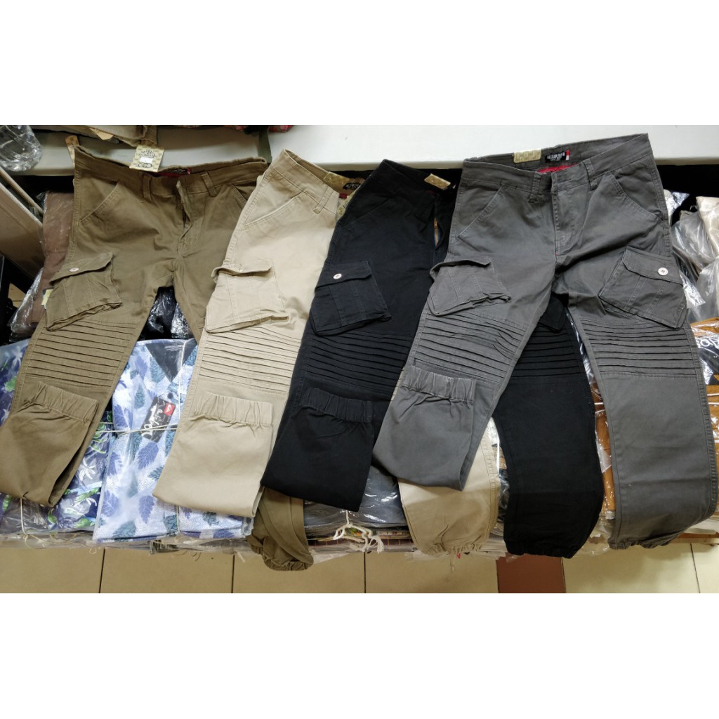 Celana Cargo Jogger pria Premium  / Celana Jogger Kantong Cargo Katun