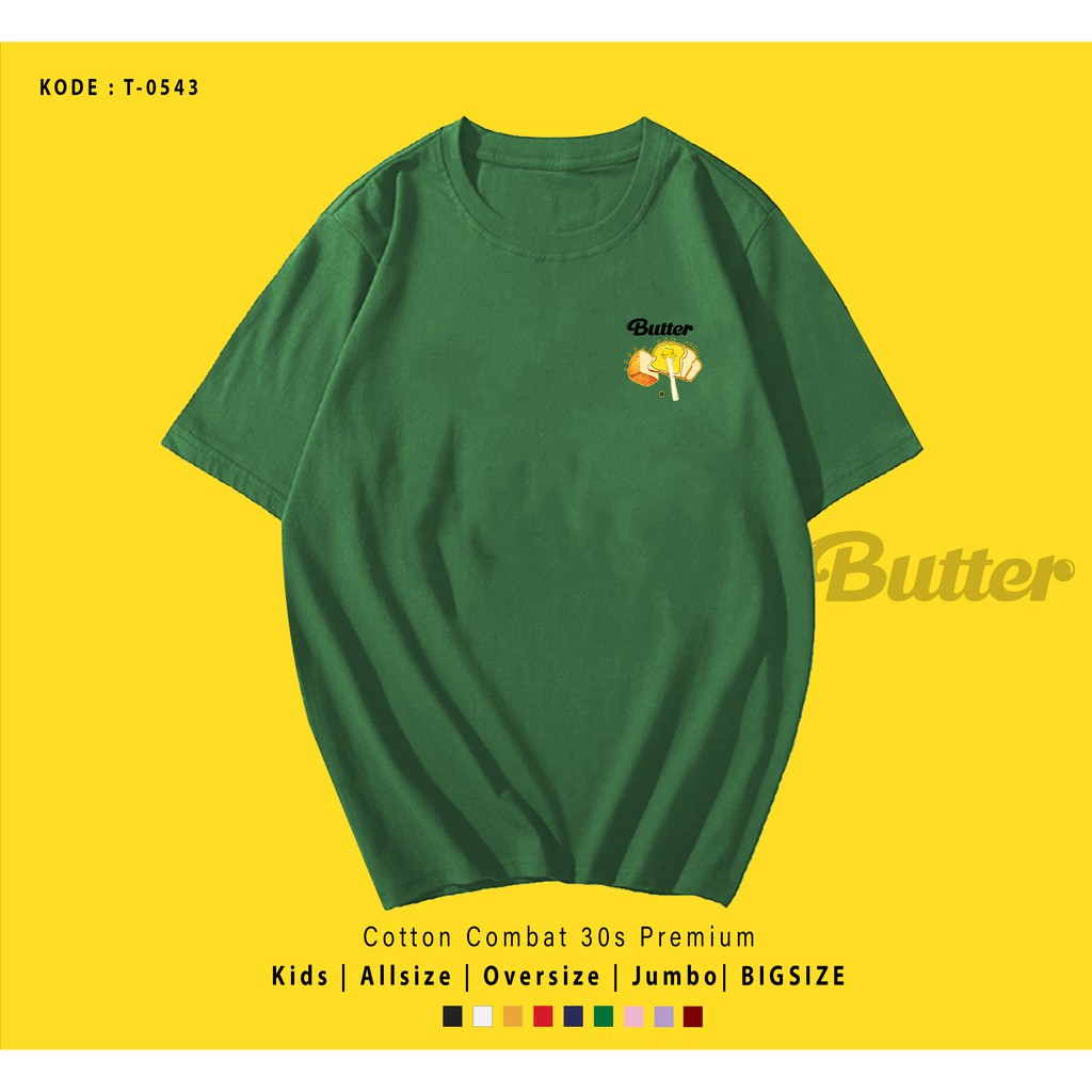 T0543  T-SHIRT / KAOS UNISEX / TUMBLR TEE / REAL PICTURE KPOP BTS BUTTER ROTI SIDE / IMPORT / ARMY