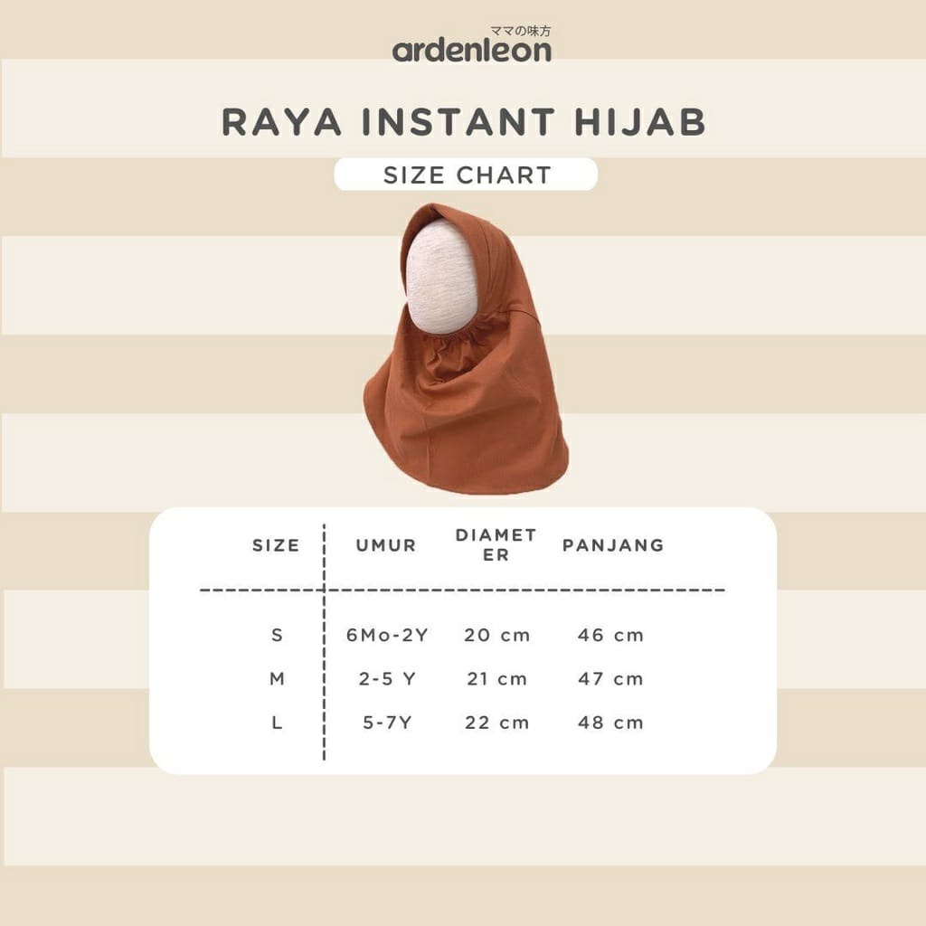 Ardenleon Hijsb Instant Anak Raya / Arden Leon Jilbab Anak bayi